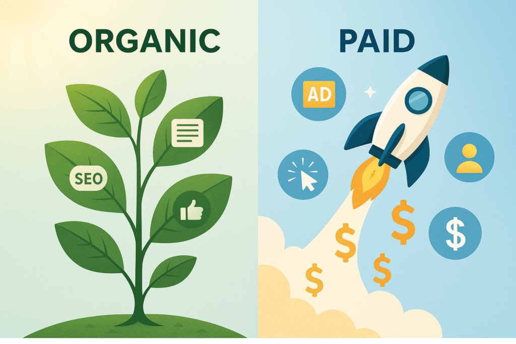 Digital Marketing, types of digital marketing, organic digital marketing, paid digital marketing