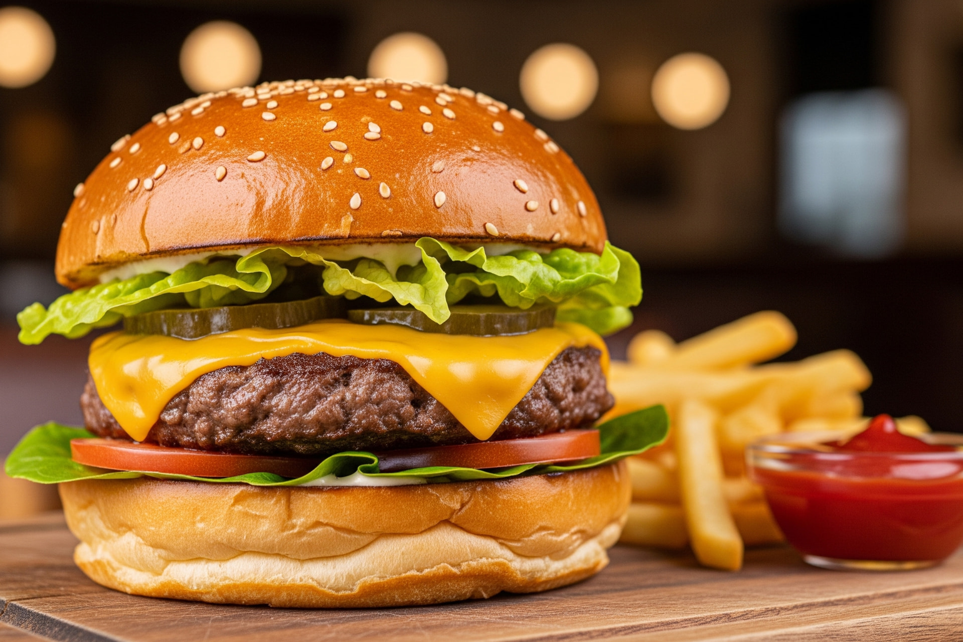 Wagyu burger, juicy wagyu beef burger, gourmet burger with lettuce and tomato, homemade wagyu burger recipe, wagyu beef burgers