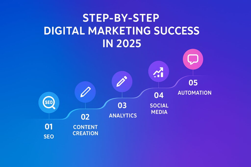 marketing roadmap, SEO, content, analytics, automation, 2025, digital marketing toolkit
