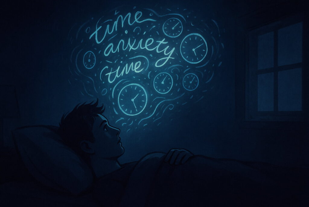 Graphic illustrating Stimulus Control Therapy (CBT-I fix): moving out of bed when unable to sleep to a calm area to read, thereby breaking the association between bed and wakefulness, insomnia