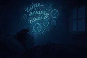 Graphic illustrating Stimulus Control Therapy (CBT-I fix): moving out of bed when unable to sleep to a calm area to read, thereby breaking the association between bed and wakefulness, insomnia