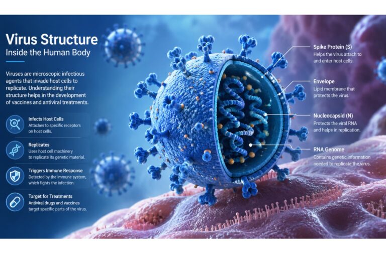 3D medical illustration of the Ebola virus structure, ebola
