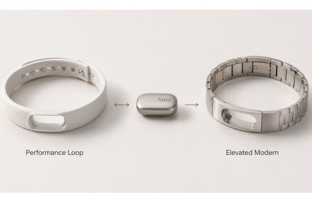 Different band options for the Fitbit Air showing the performance and modern style choices.